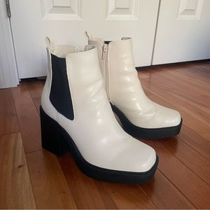 MIA White Heeled Booties